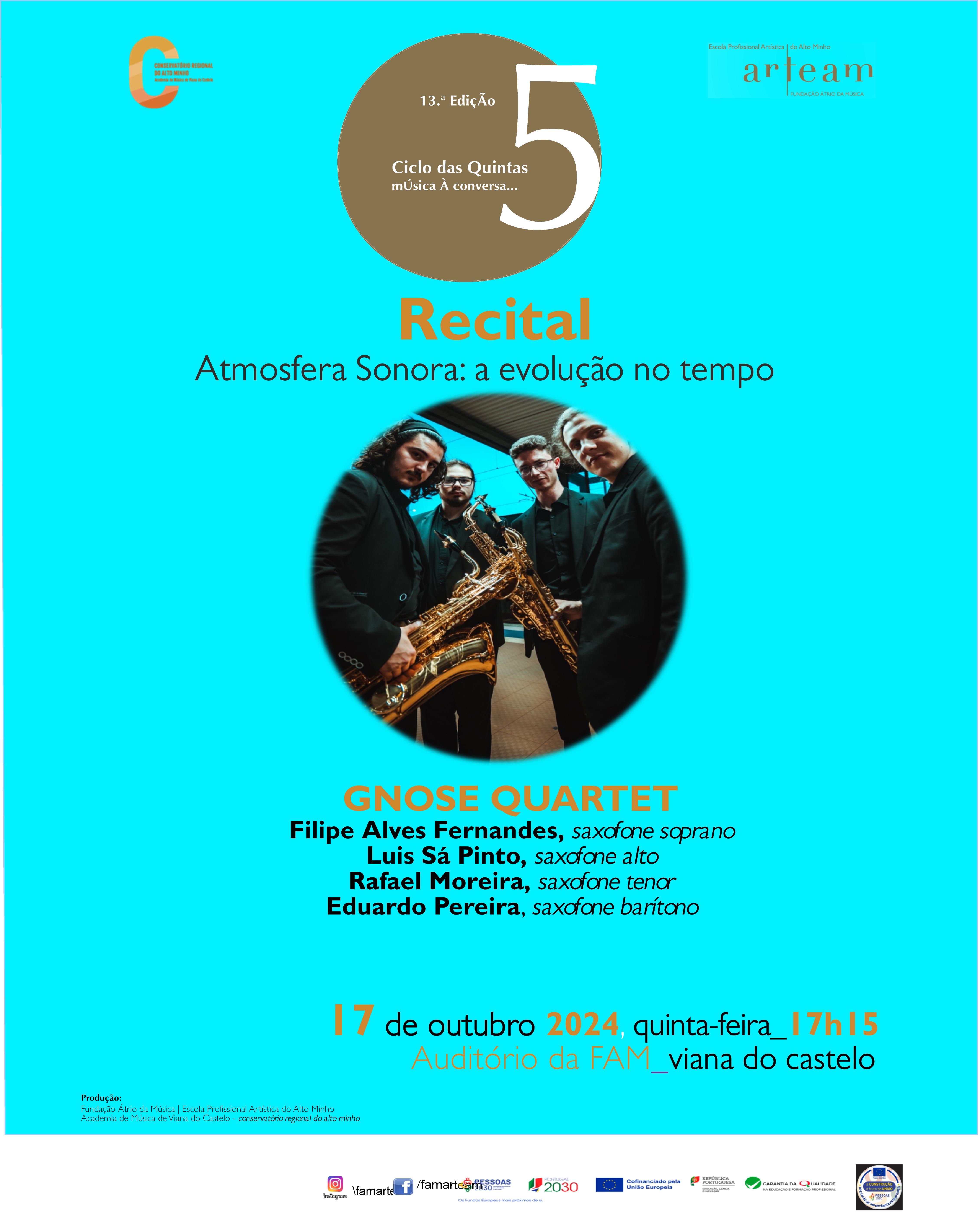 Recital Ciclo das Quintas, música à conversa... outubro 2024