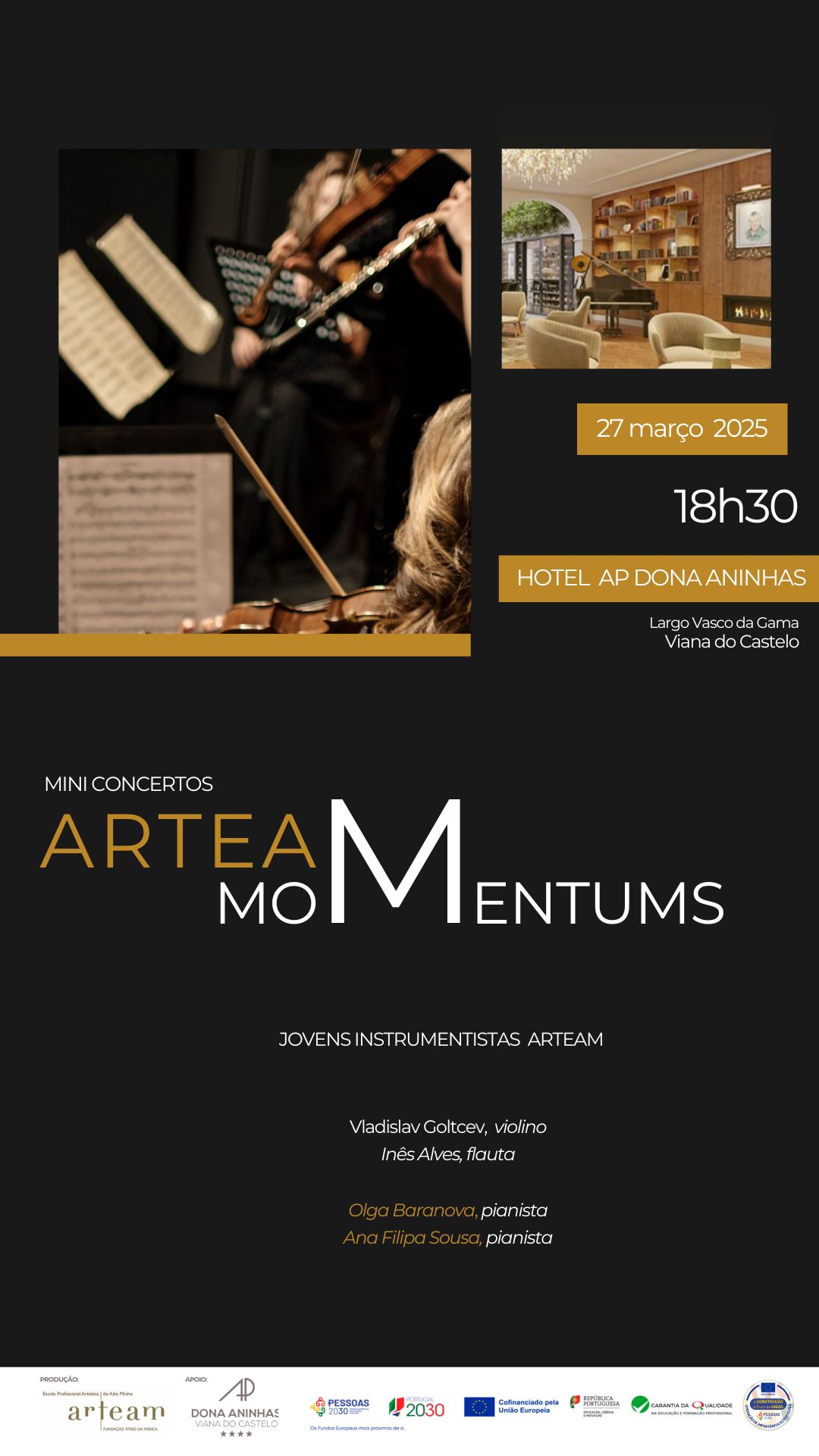 ARTEAM MOMENTUMS no D. Aninhas – 18:30h 27 de março