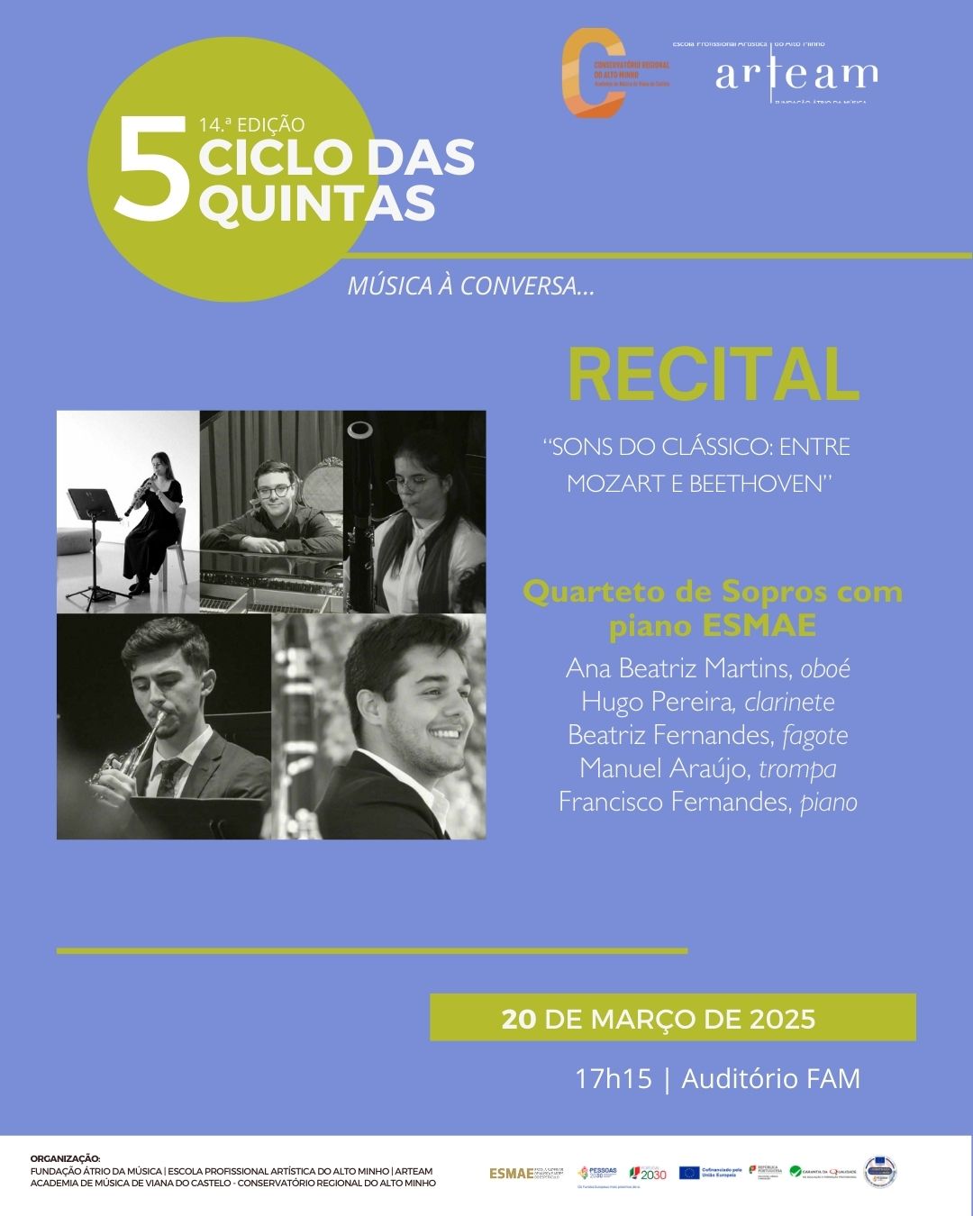 Recital Ciclo das Quintas… de março 2025