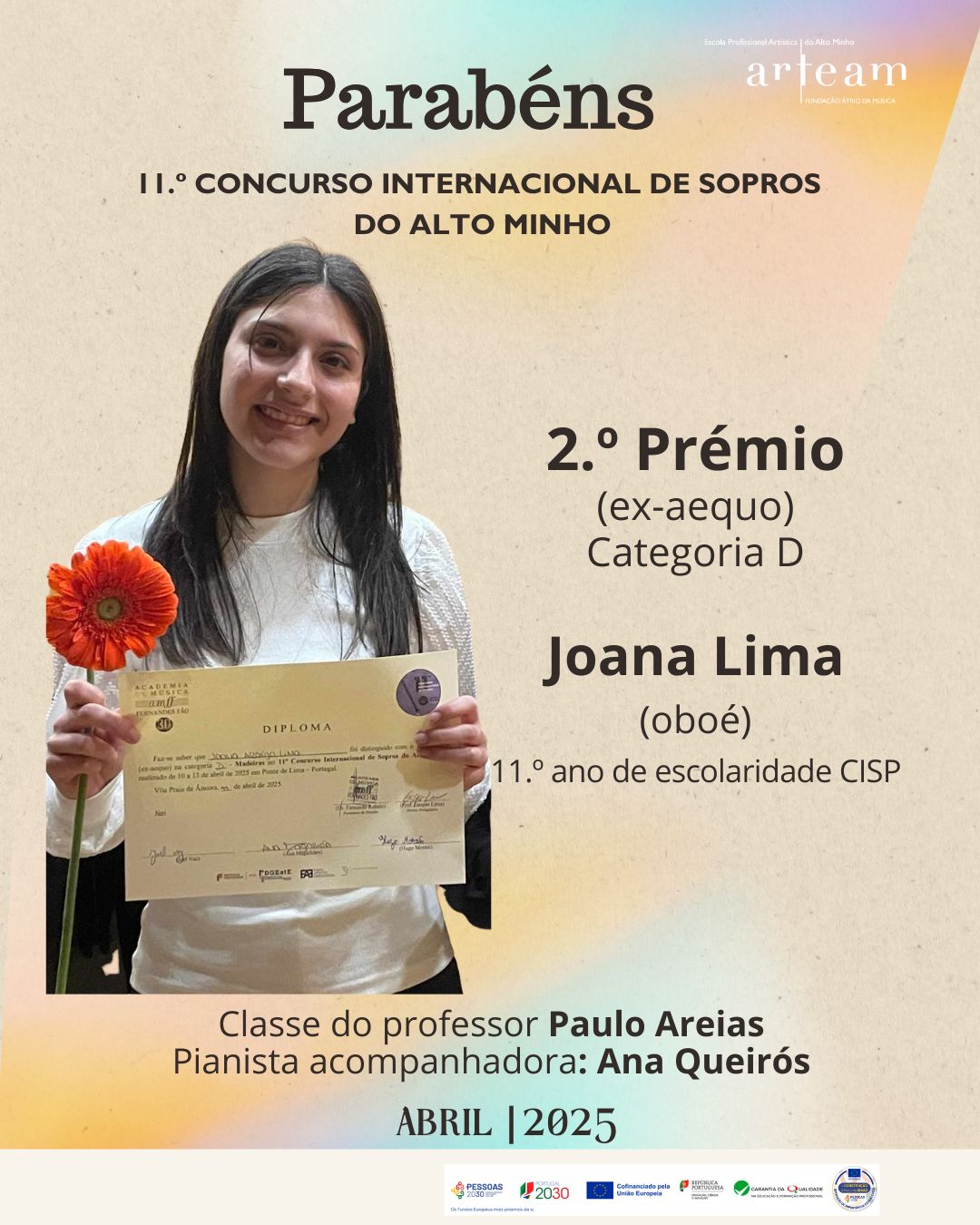 Joana Lima conquista prémio em Ponte de Lima