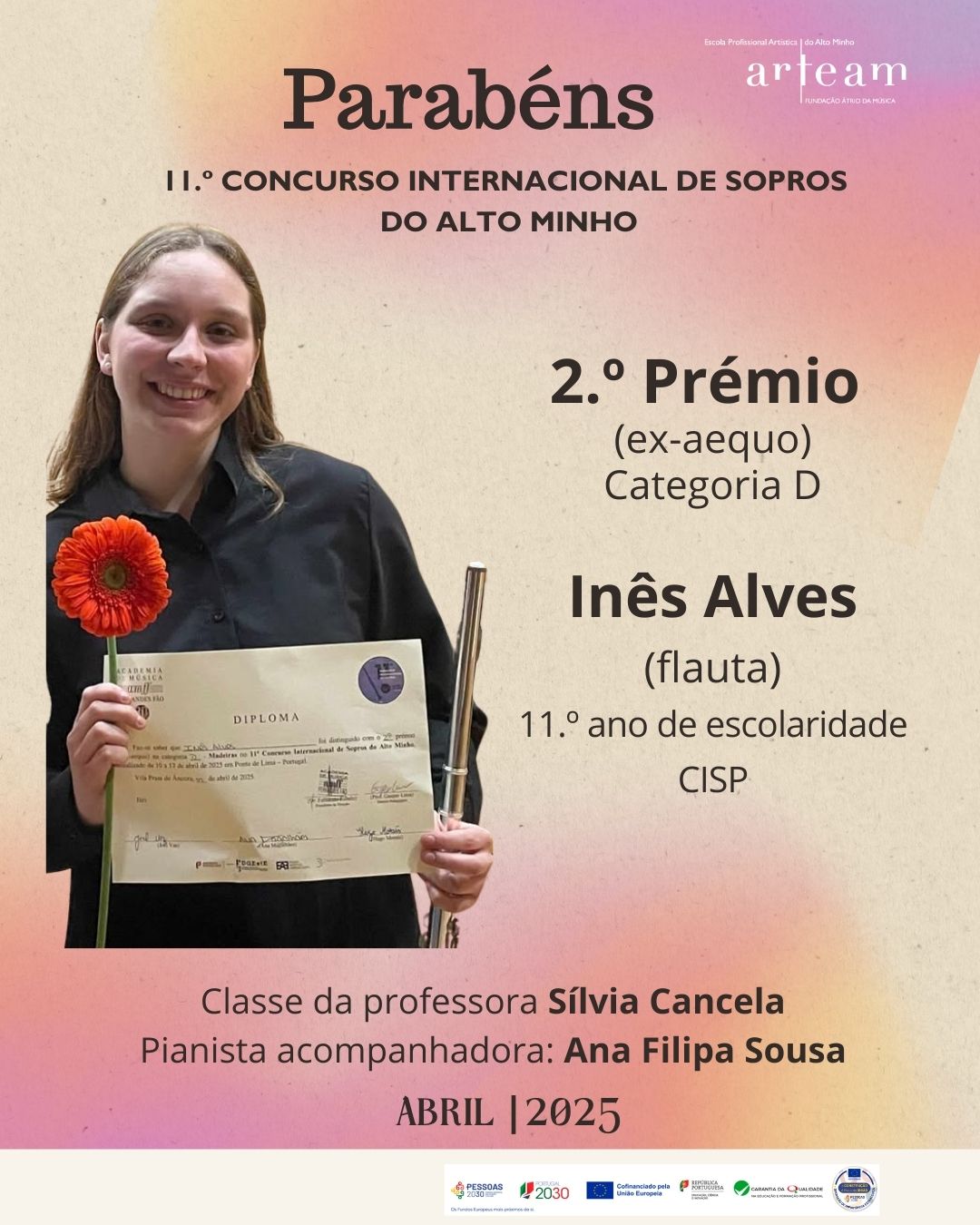 Inês Alves conquista prémio em Ponte de Lima