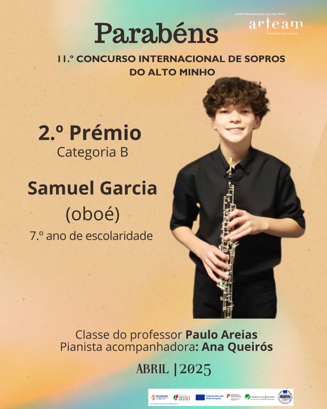 Samuel Garcia conquista prémio em Ponte de Lima