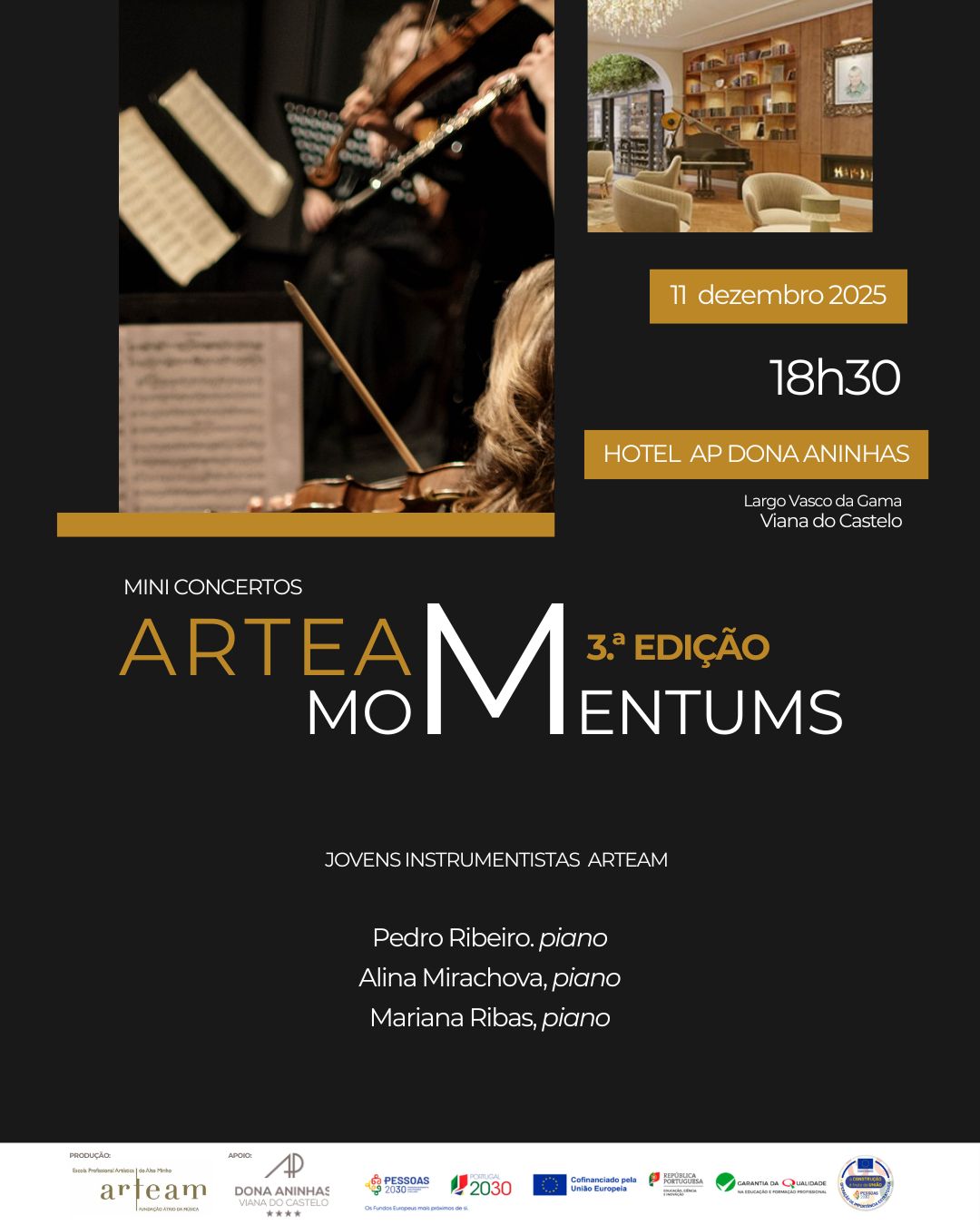 ARTEAM MOMENTUMS no D. Aninhas – 18h30 dezembro 25