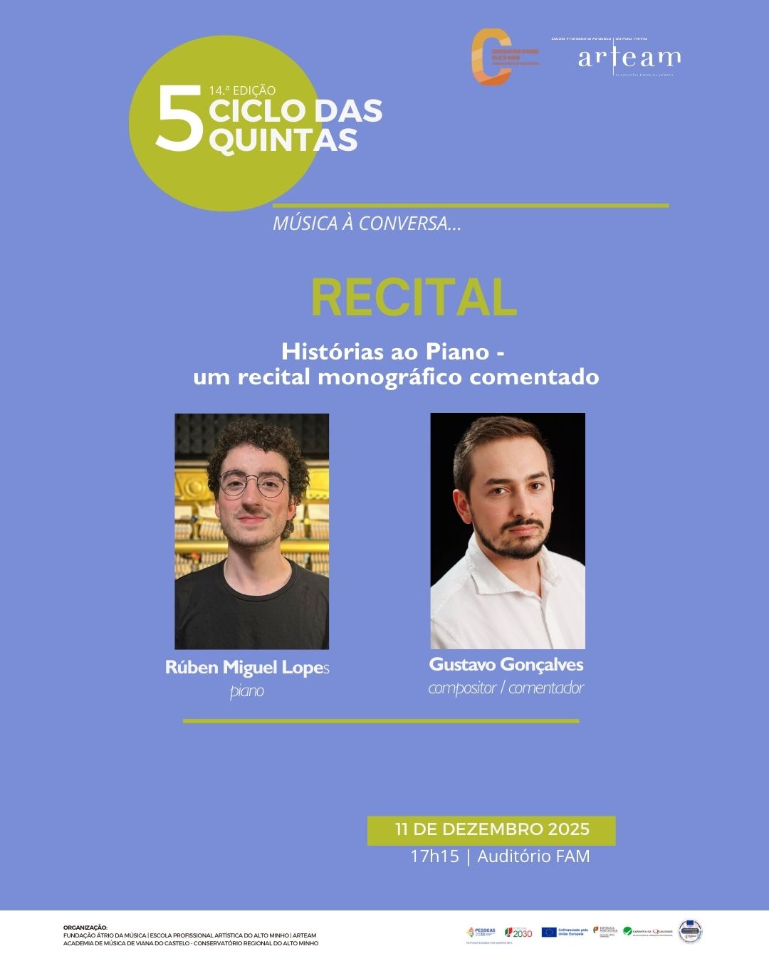 CICLO DAS QUINTAS – Música à Conversa… dezembro 25